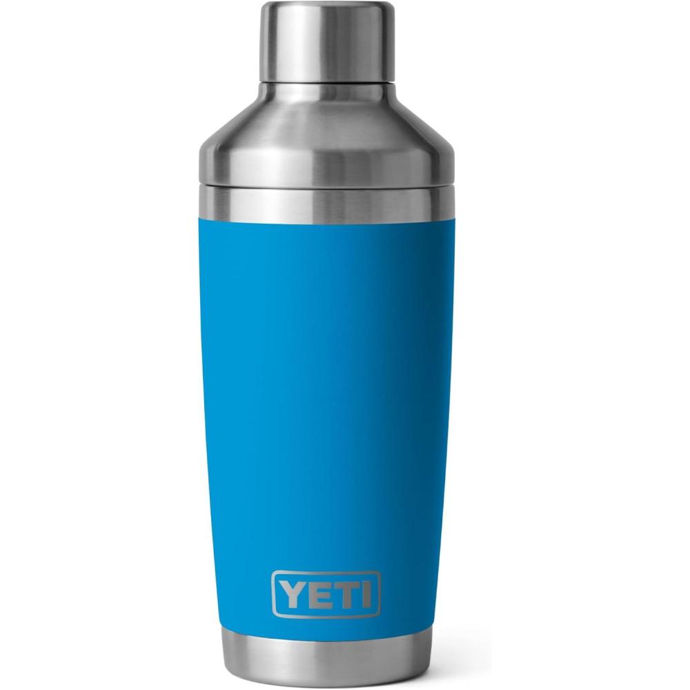 imageYETI Rambler 20 oz Cocktail Shaker Stainless Steel Vacuum Insulated Black Forest GreenBig Wave Blue