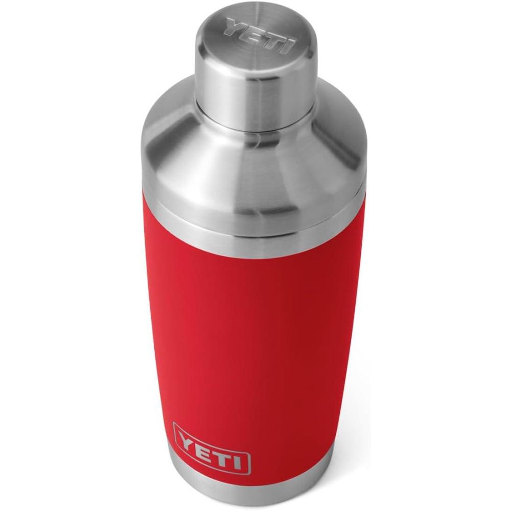 imageYETI Rambler 20 oz Cocktail Shaker Stainless Steel Vacuum Insulated Black Forest GreenRescue Red
