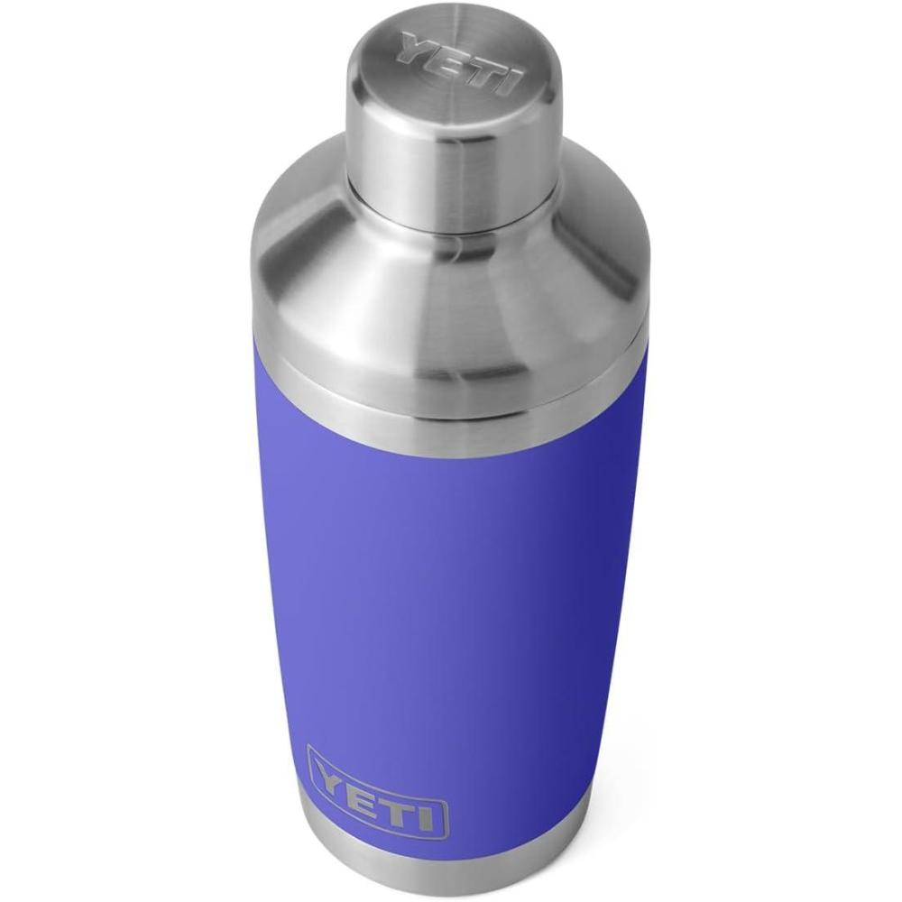 imageYETI Rambler 20 oz Cocktail Shaker Stainless Steel Vacuum Insulated Black Forest GreenUltramarine Violet