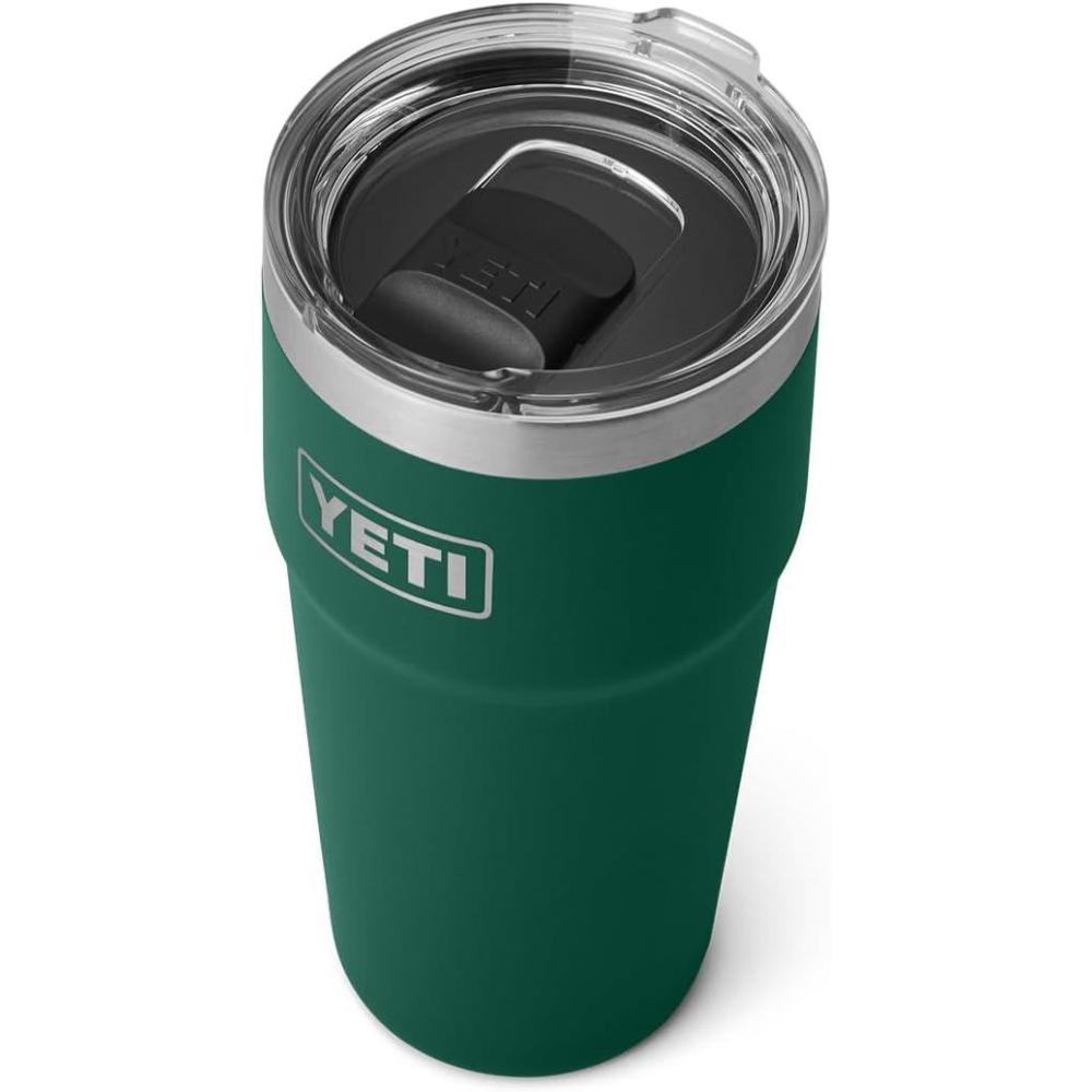imageYETI Rambler 20 oz Stackable Tumbler Stainless Steel Vacuum Insulated with MagSlider LidBlack Forest Green