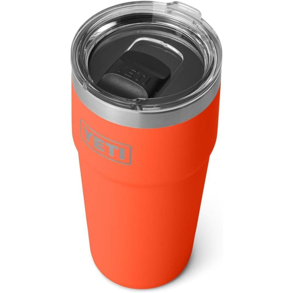 imageYETI Rambler 20 oz Stackable Tumbler Stainless Steel Vacuum Insulated with MagSlider LidPapaya