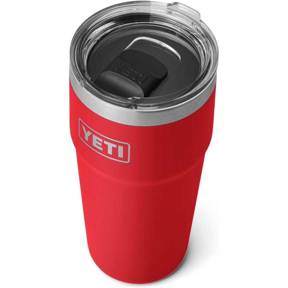 imageYETI Rambler 20 oz Stackable Tumbler Stainless Steel Vacuum Insulated with MagSlider LidRescue Red