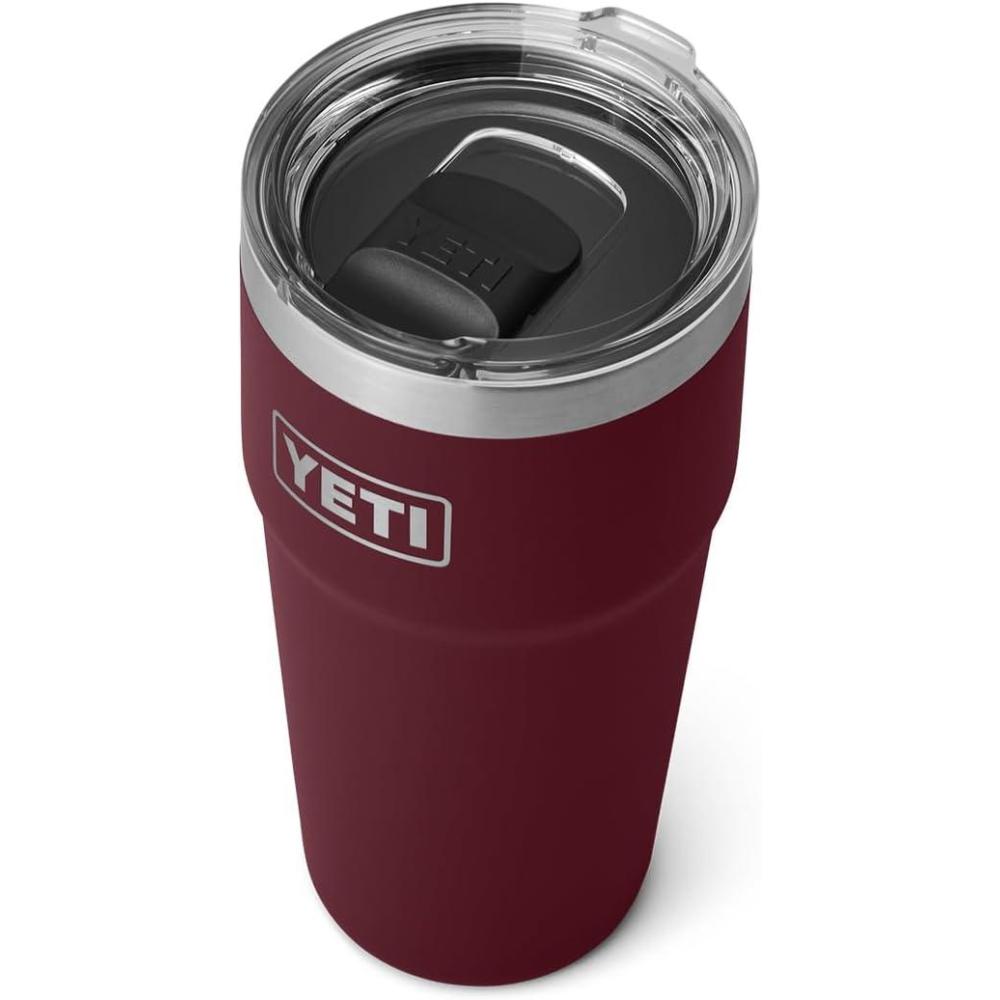 imageYETI Rambler 20 oz Stackable Tumbler Stainless Steel Vacuum Insulated with MagSlider LidWild Vine Red