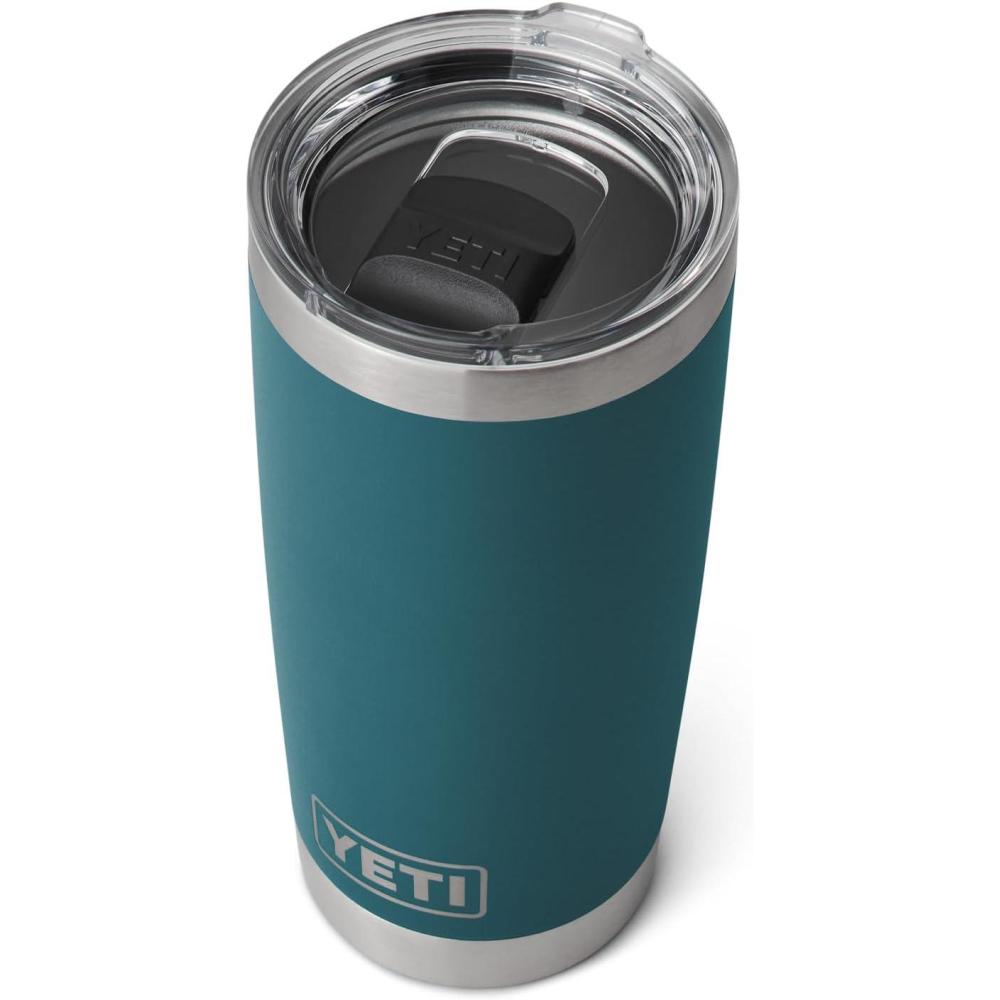 imageYETI Rambler 20 oz Stainless Steel Vacuum Insulated Tumbler wMagSlider LidAgave Teal