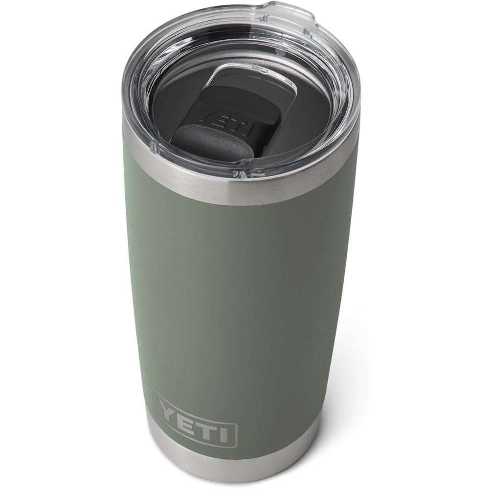 imageYETI Rambler 20 oz Stainless Steel Vacuum Insulated Tumbler wMagSlider LidCamp Green