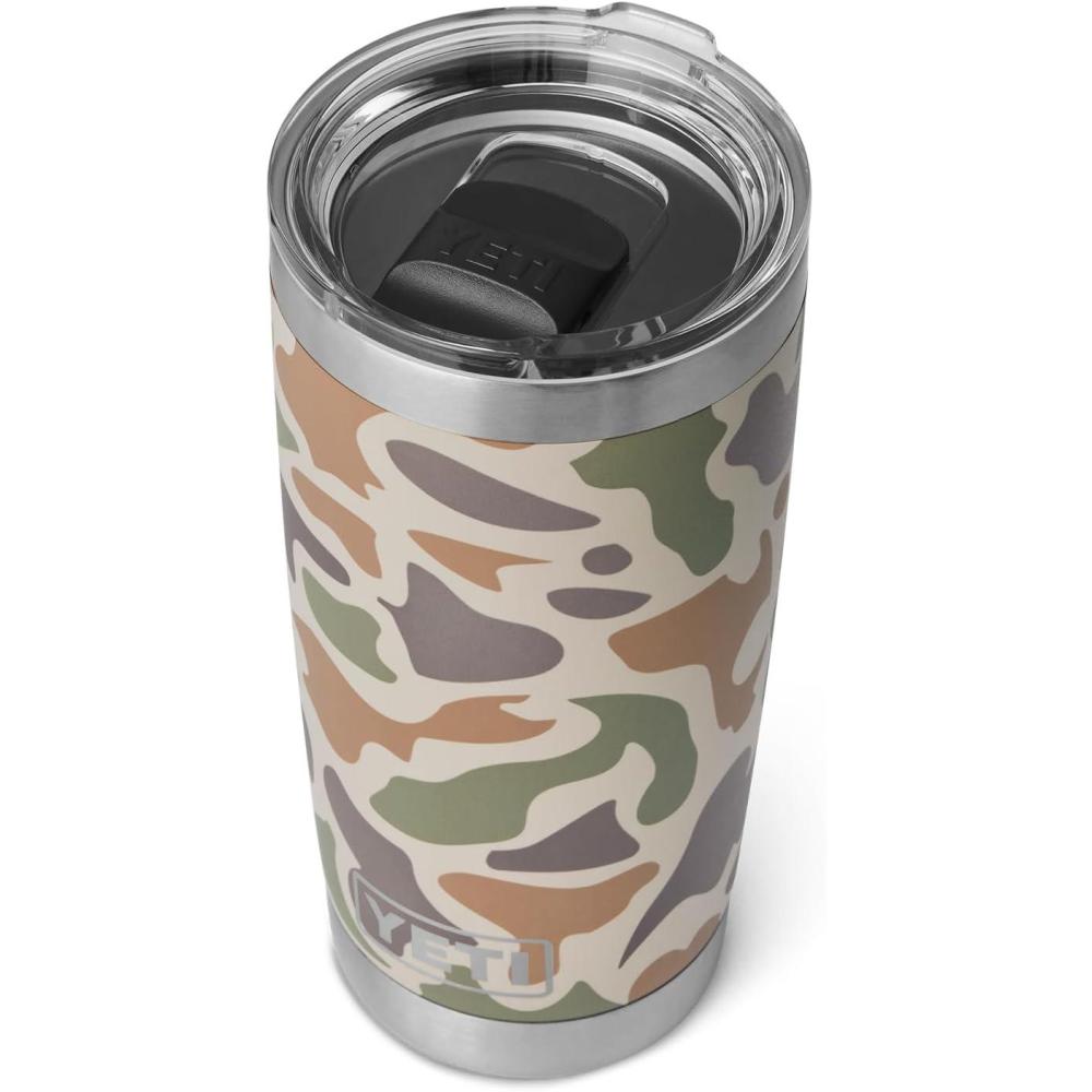 imageYETI Rambler 20 oz Stainless Steel Vacuum Insulated Tumbler wMagSlider LidTan Camo