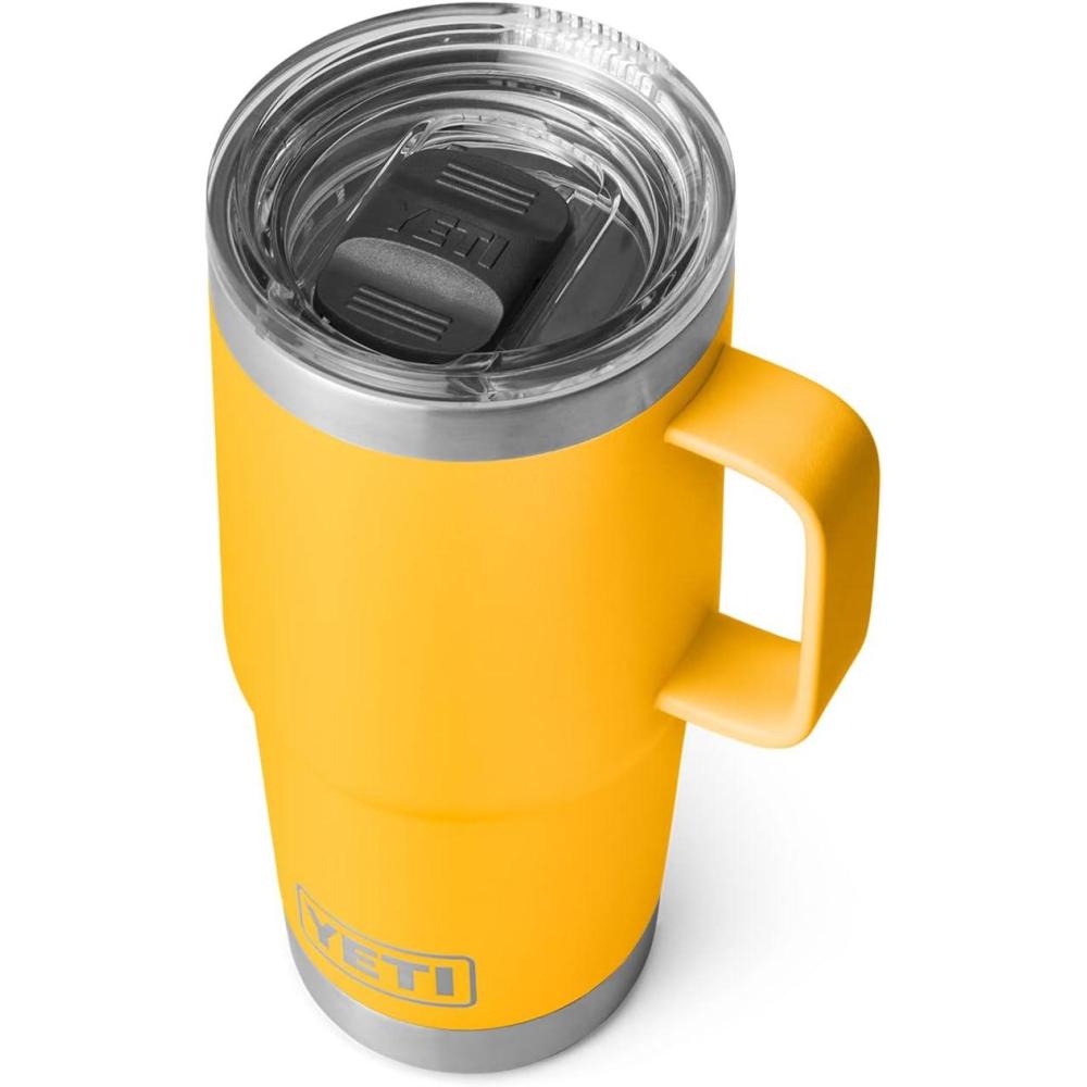 imageYETI Rambler 20 oz Travel Mug Stainless Steel Vacuum Insulated with Stronghold LidAlpine Yellow
