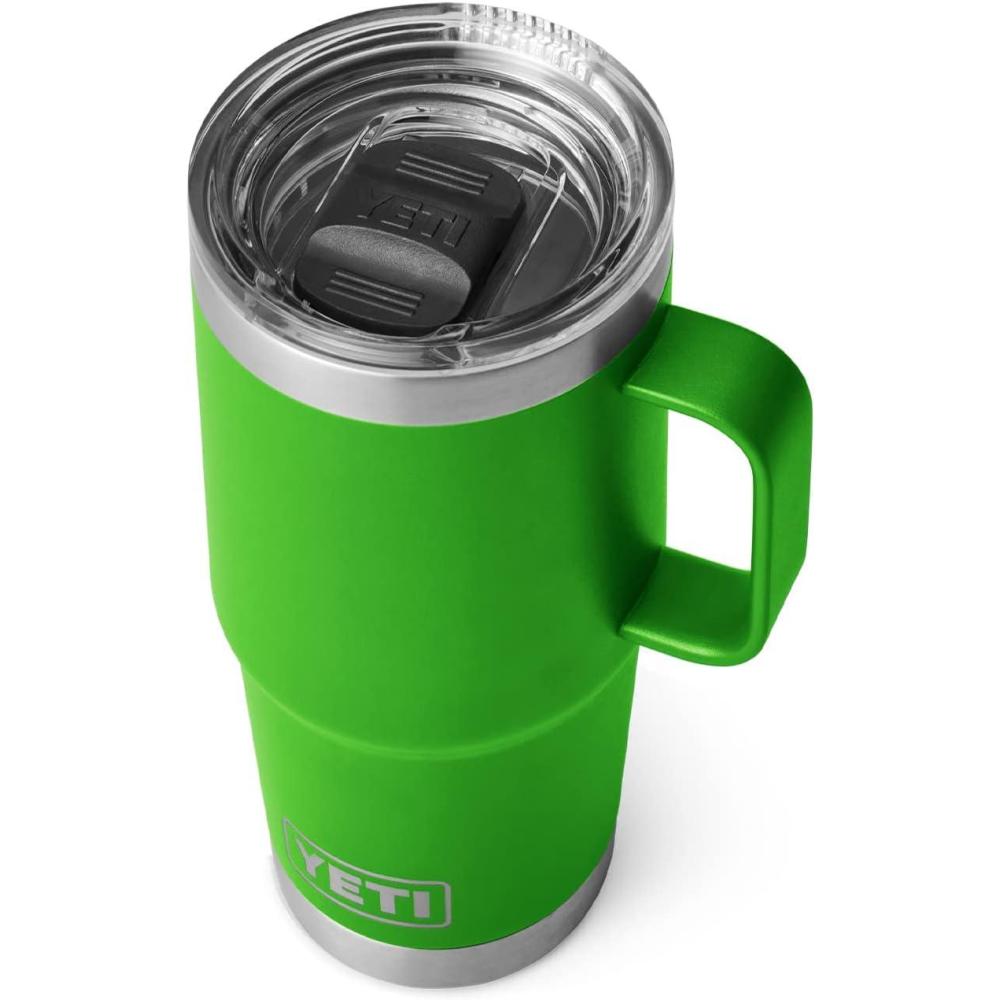 imageYETI Rambler 20 oz Travel Mug Stainless Steel Vacuum Insulated with Stronghold LidCanopy Green