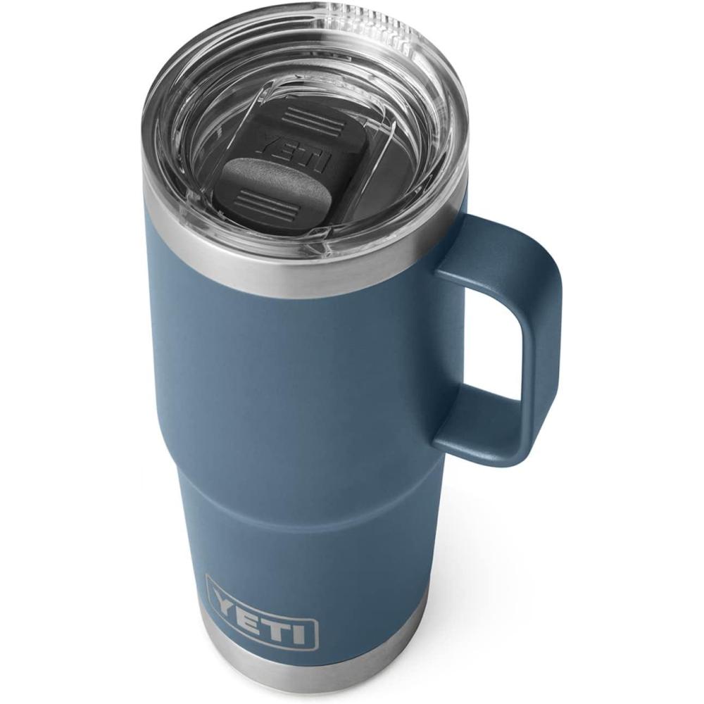 imageYETI Rambler 20 oz Travel Mug Stainless Steel Vacuum Insulated with Stronghold LidNordic Blue