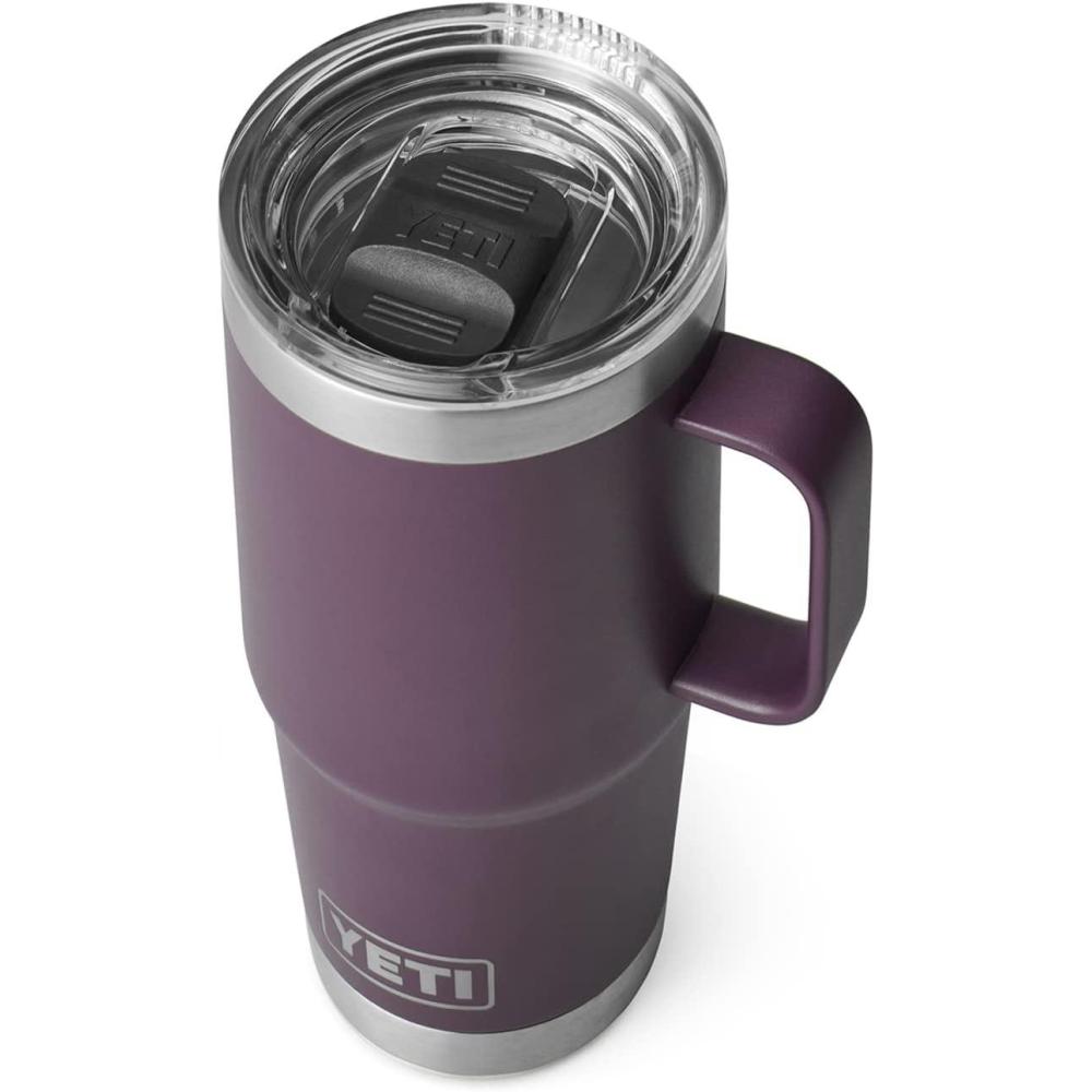 imageYETI Rambler 20 oz Travel Mug Stainless Steel Vacuum Insulated with Stronghold LidNordic Purple