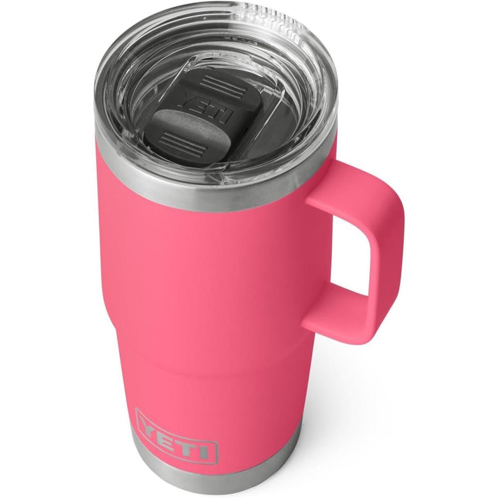 imageYETI Rambler 20 oz Travel Mug Stainless Steel Vacuum Insulated with Stronghold LidTropical Pink
