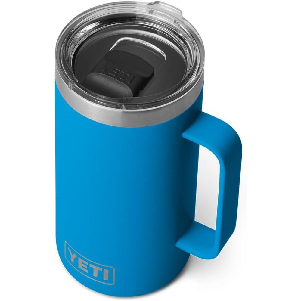 imageYETI Rambler 24 oz Mug Vacuum Insulated Stainless Steel with MagSlider LidBig Wave Blue