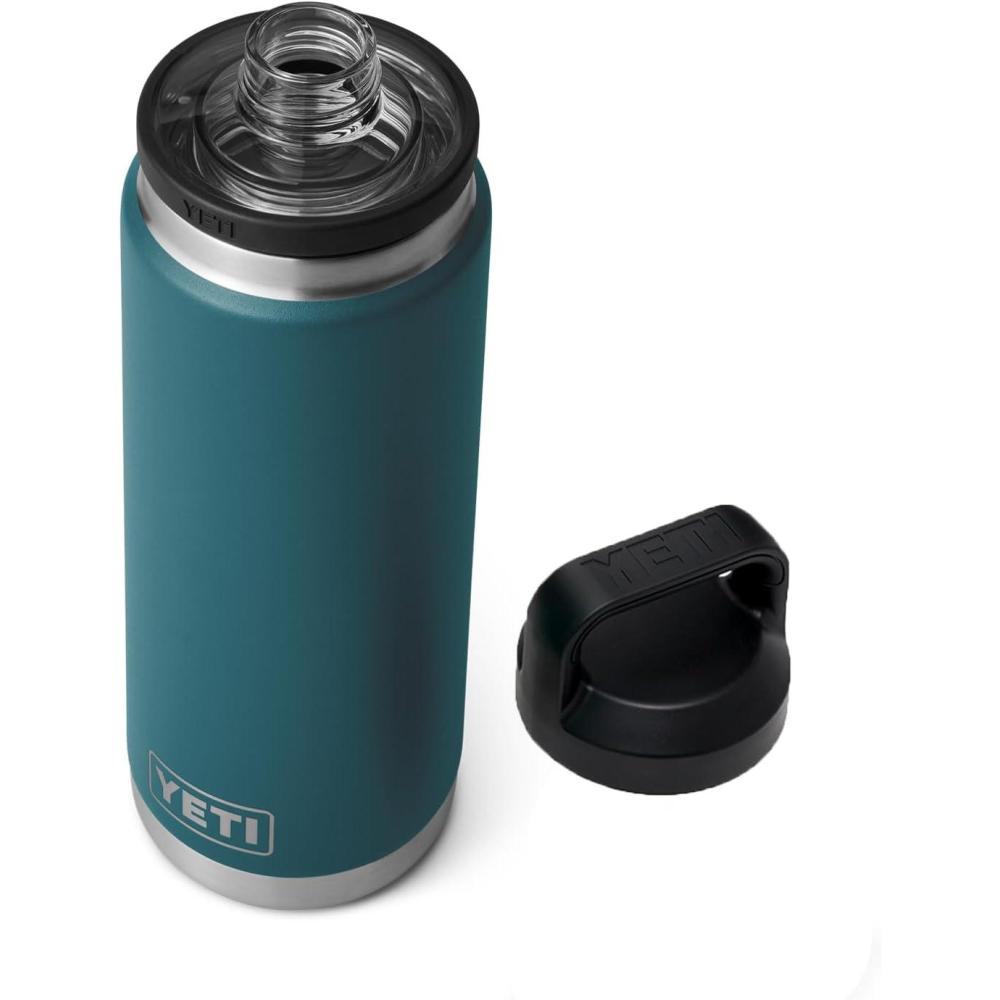imageYETI Rambler 26 oz Bottle Vacuum Insulated Leakproof Stainless Steel with Chug CapAgave Teal
