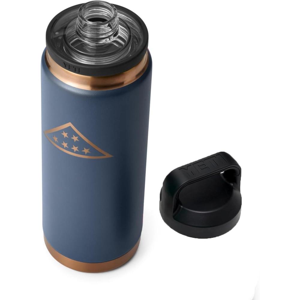 imageYETI Rambler 26 oz Bottle Vacuum Insulated Leakproof Stainless Steel with Chug CapFolds of Honor Navy