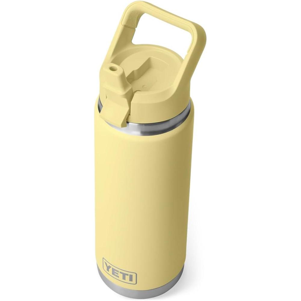 imageYETI Rambler 26 oz Bottle Vacuum Insulated Stainless Steel with Color Matching Straw CapDaybreak Yellow