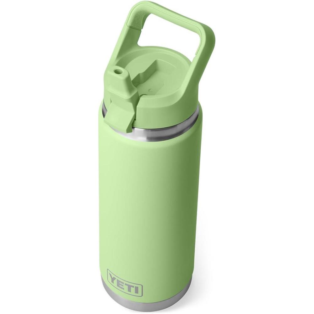 imageYETI Rambler 26 oz Bottle Vacuum Insulated Stainless Steel with Color Matching Straw CapKey Lime