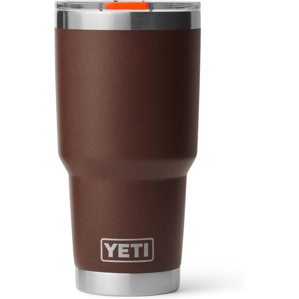 imageYETI Rambler 30 oz Stainless Steel Vacuum Insulated Tumbler wMagSlider Lid NavyWetlands Brown