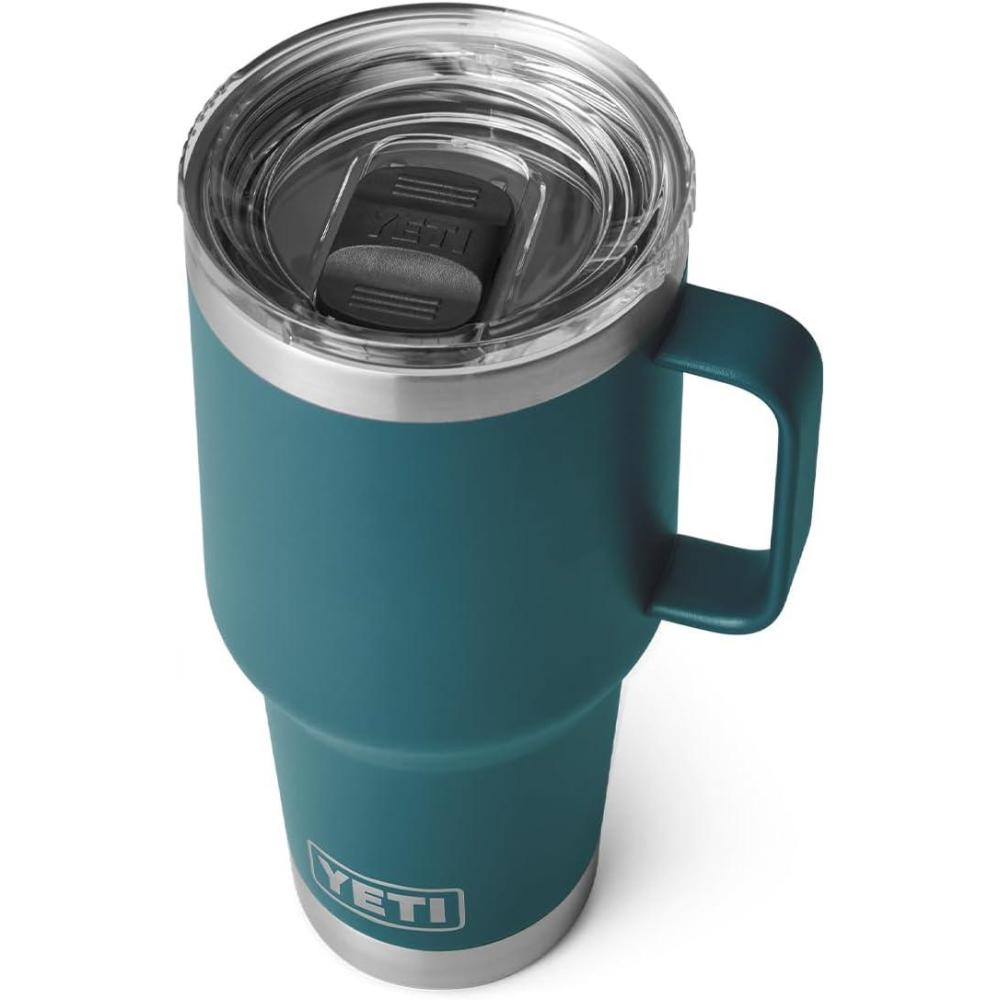 imageYETI Rambler 30 oz Travel Mug Stainless Steel Vacuum Insulated with Stronghold LidAgave Teal