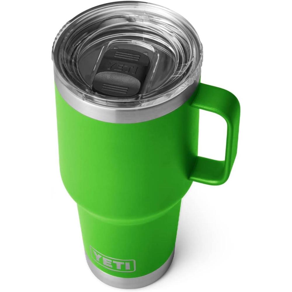 imageYETI Rambler 30 oz Travel Mug Stainless Steel Vacuum Insulated with Stronghold LidCanopy Green