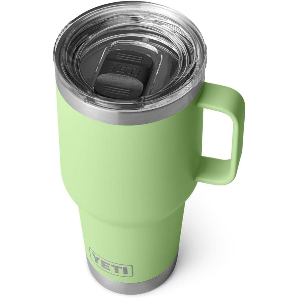 imageYETI Rambler 30 oz Travel Mug Stainless Steel Vacuum Insulated with Stronghold LidKey Lime