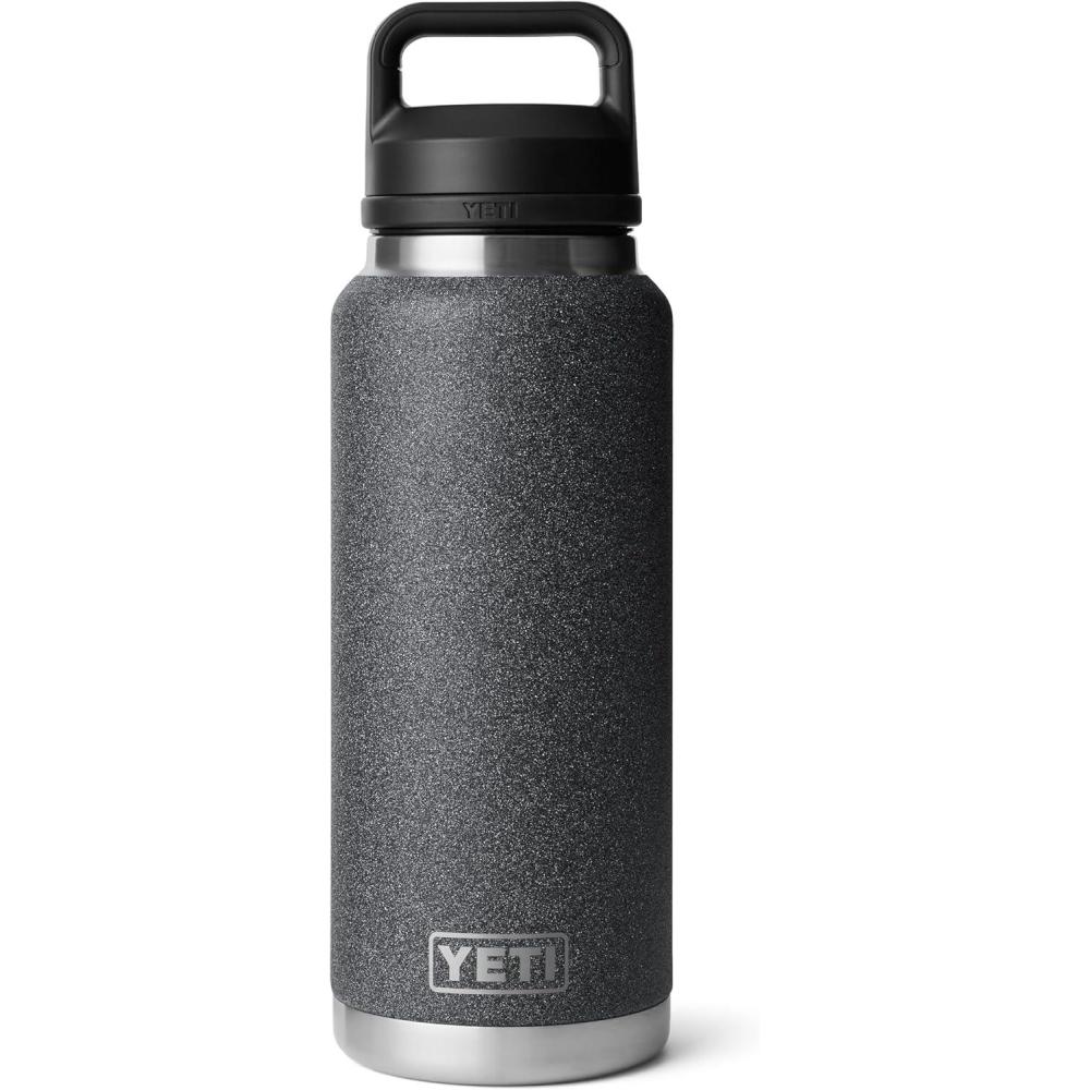imageYETI Rambler 36 oz Bottle Vacuum Insulated Leakproof Stainless Steel with Chug CapBlack StoneTextured
