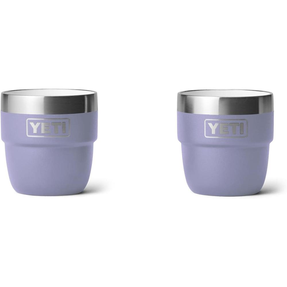 imageYETI Rambler 4 oz Stackable Cup Stainless Steel Vacuum Insulated EspressoCoffee Cup 2 PackCosmic Lilac