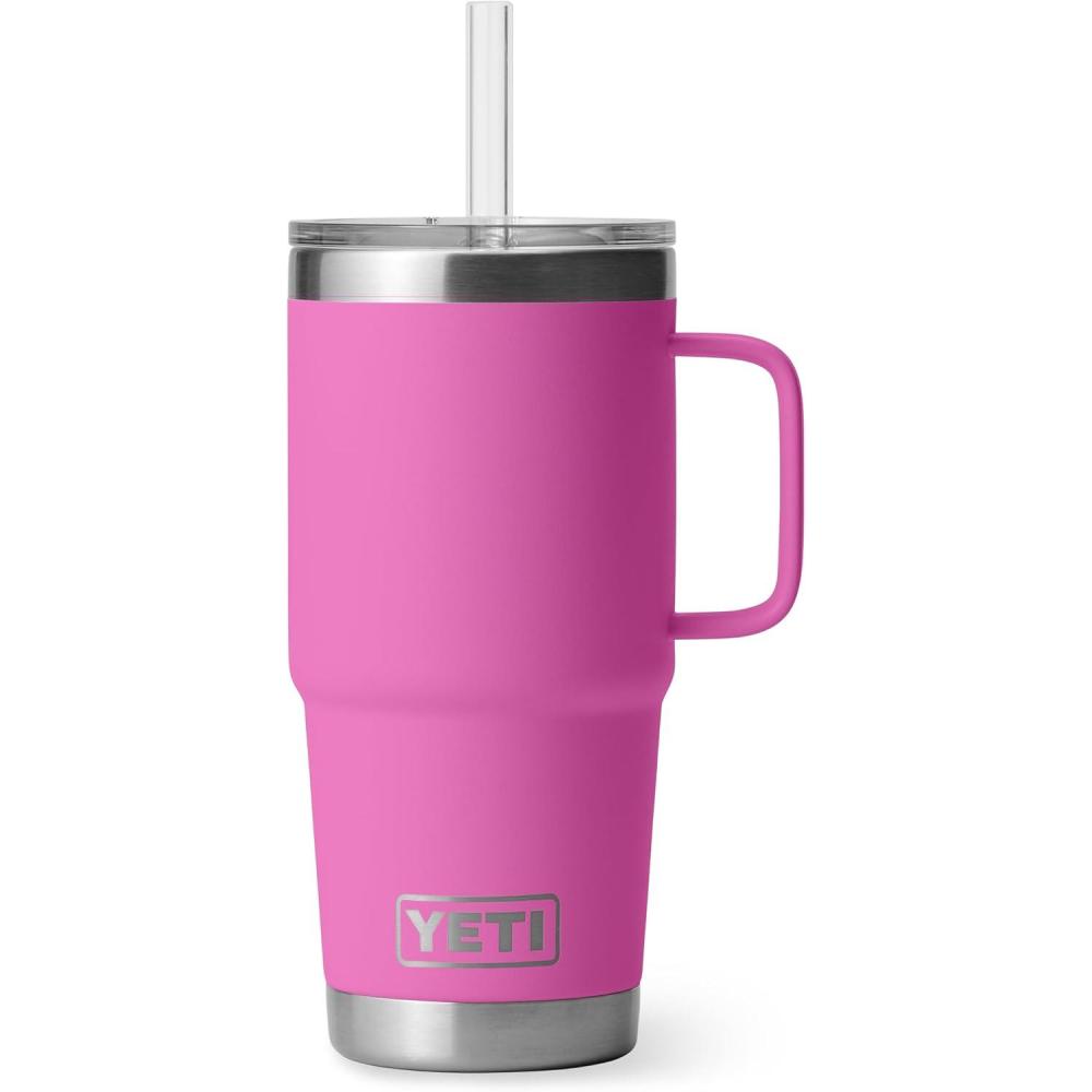 imageYETI Rambler 42 oz Tumbler with Handle and Straw Lid Travel Mug Water Tumbler Vacuum Insulated Cup with Handle Stainless Steel Cherry Blossom  TexturedWildflower Fuchsia