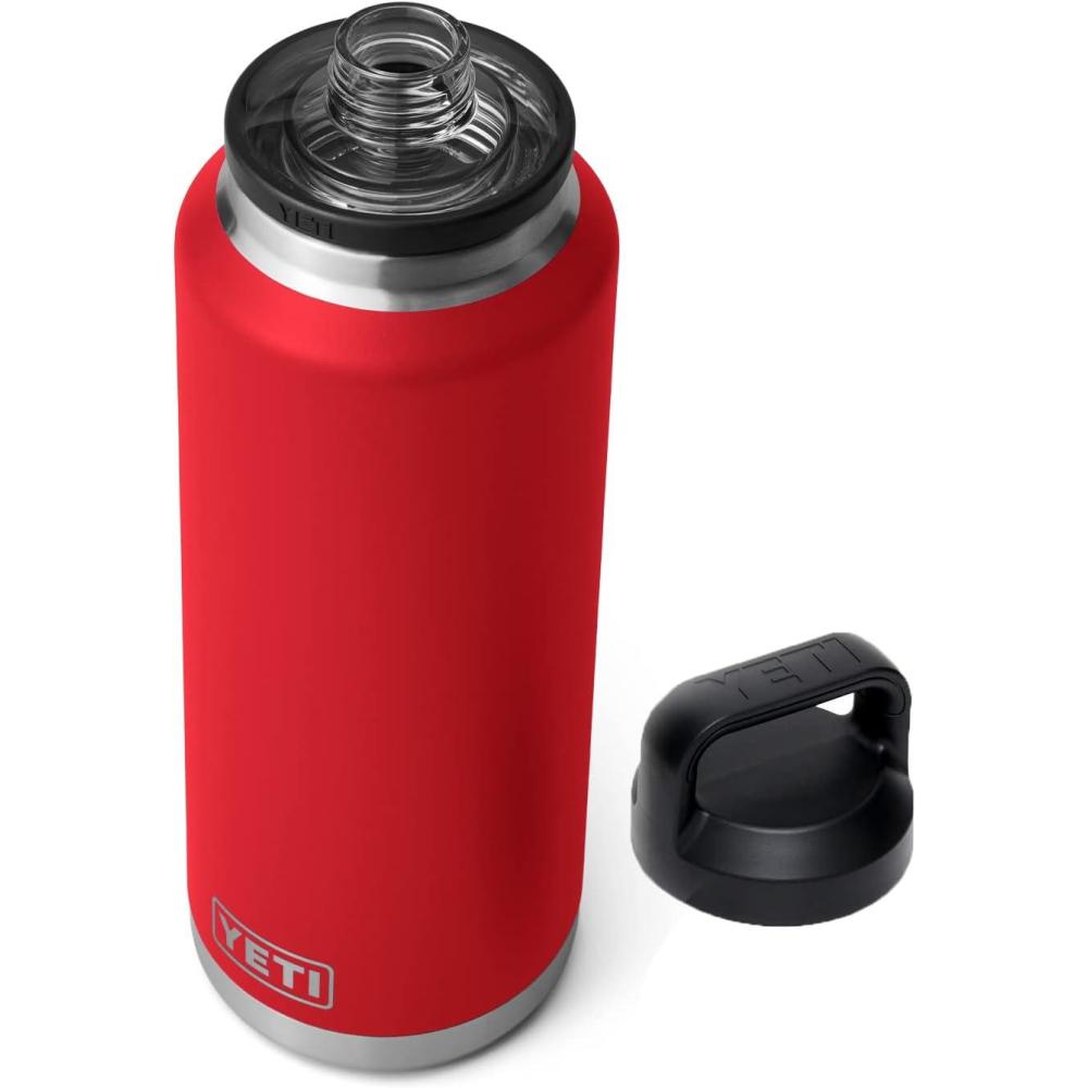 imageYETI Rambler 46 oz Bottle Vacuum Insulated Leakproof Stainless Steel with Chug CapRescue Red