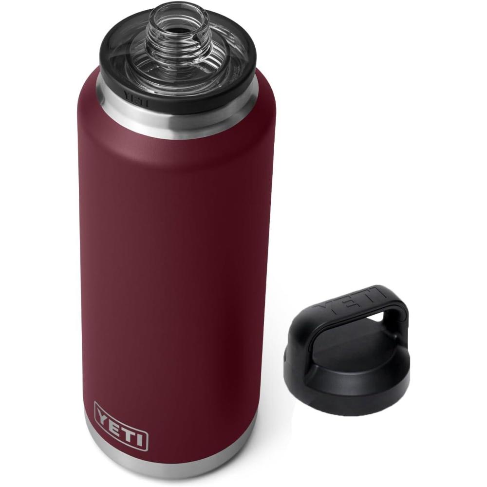 imageYETI Rambler 46 oz Bottle Vacuum Insulated Leakproof Stainless Steel with Chug CapWild Vine Red