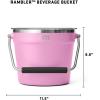 YETI Beverage/Ice Bucket, Holds 6 Longnecks or 3 Bottles of Wine(Power Pink)
