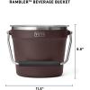 YETI Beverage/Ice Bucket, Holds 6 Longnecks or 3 Bottles of Wine(Wetlands Brown)