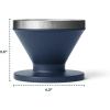 YETI Pour Over Coffee Maker Accessory Ramblers, Designed for Perfect Coffee Extraction Anywhere, Stainless Steel, fits any V60 Filter, Navy(Cape Taupe)