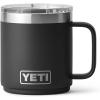 YETI Rambler 10 oz Ceramic Lined Stackable Mug, Vacuum Insulated, Stainless Steel with MagSlider Lid, Tropical Pink(Black)