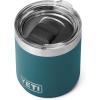 YETI Rambler 10 oz Stackable Lowball 2.0, Vacuum Insulated, Stainless Steel with MagSlider Lid, Black Stone(Agave Teal)