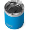 YETI Rambler 10 oz Stackable Lowball 2.0, Vacuum Insulated, Stainless Steel with MagSlider Lid, Black Stone(Big Wave Blue)