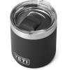 YETI Rambler 10 oz Stackable Lowball 2.0, Vacuum Insulated, Stainless Steel with MagSlider Lid, Black Stone(Black)