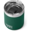 YETI Rambler 10 oz Stackable Lowball 2.0, Vacuum Insulated, Stainless Steel with MagSlider Lid, Black Stone(Black Forest Green)