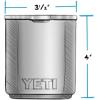 YETI Rambler 10 oz Stackable Lowball 2.0, Vacuum Insulated, Stainless Steel with MagSlider Lid, Black Stone(Black Stone-Textured)