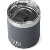 YETI Rambler 10 oz Stackable Lowball 2.0, Vacuum Insulated, Stainless Steel with MagSlider Lid, Black Stone(Charcoal)