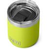 YETI Rambler 10 oz Stackable Lowball 2.0, Vacuum Insulated, Stainless Steel with MagSlider Lid, Black Stone(Chartreuse)