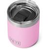 YETI Rambler 10 oz Stackable Lowball 2.0, Vacuum Insulated, Stainless Steel with MagSlider Lid, Black Stone(Power Pink)