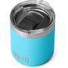 YETI Rambler 10 oz Stackable Lowball 2.0, Vacuum Insulated, Stainless Steel with MagSlider Lid, Black Stone(Reef Blue)