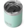 YETI Rambler 10 oz Stackable Lowball 2.0, Vacuum Insulated, Stainless Steel with MagSlider Lid, Black Stone(Seafoam)