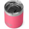 YETI Rambler 10 oz Stackable Lowball 2.0, Vacuum Insulated, Stainless Steel with MagSlider Lid, Black Stone(Tropical Pink)
