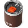 YETI Rambler 10 oz Stackable Lowball 2.0, Vacuum Insulated, Stainless Steel with MagSlider Lid, Black Stone(Wetlands Brown)