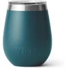 YETI Rambler 10 oz Wine Tumbler, Vacuum Insulated, Stainless Steel with MagSlider Lid, Seafoam(Agave Teal)