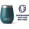 YETI Rambler 10 oz Wine Tumbler, Vacuum Insulated, Stainless Steel with MagSlider Lid, Seafoam(Agave Teal)