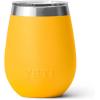 YETI Rambler 10 oz Wine Tumbler, Vacuum Insulated, Stainless Steel with MagSlider Lid, Seafoam(Alpine Yellow)