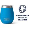YETI Rambler 10 oz Wine Tumbler, Vacuum Insulated, Stainless Steel with MagSlider Lid, Seafoam(Big Wave Blue)