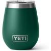 YETI Rambler 10 oz Wine Tumbler, Vacuum Insulated, Stainless Steel with MagSlider Lid, Seafoam(Black Forest Green)